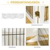 Wooden Pet Gate, Freestanding Dog Security Barrier, W/ 2 Support Feet, White