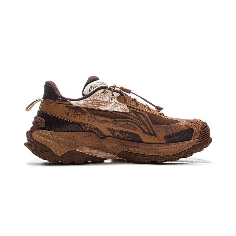 New LiNing Elegance 2.0 Anti-Slip Wear-Resistant Low-Top Trekking Shoes Unisex Tan AHTU005-6