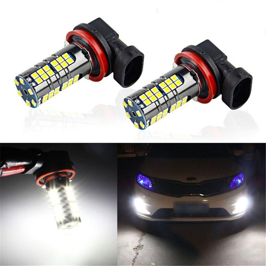 2pc H11/H8/H9 White High Power LED H11 Low Beam Headlight +2pc H11 H8 Fog Light Bulbs Conversion Kit