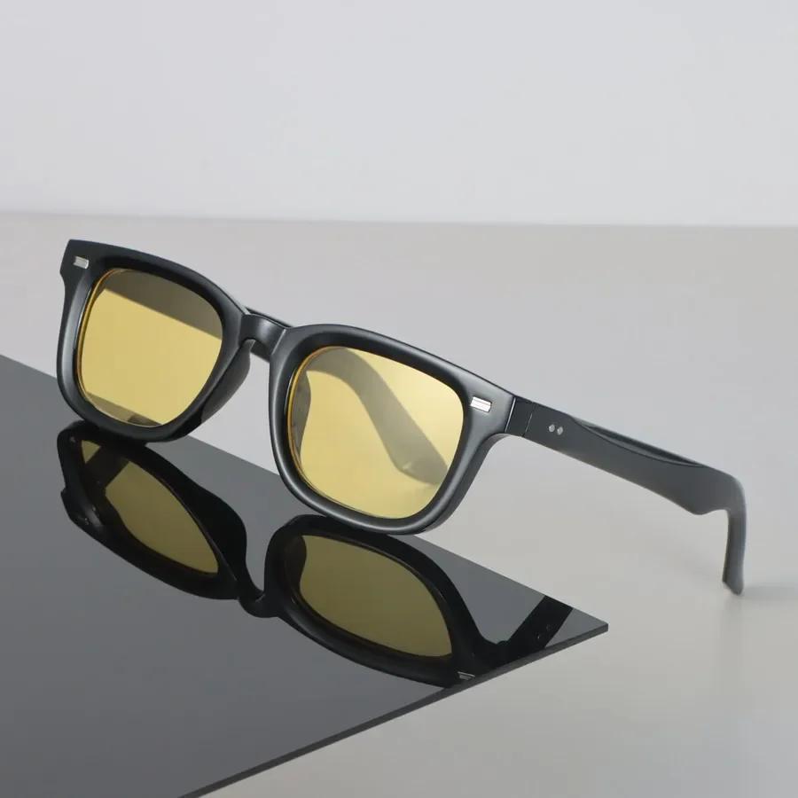 Vintage Rectangle Sunglasses Women Men Casual Fashion Glasses Luxurious Brand Designer Female
