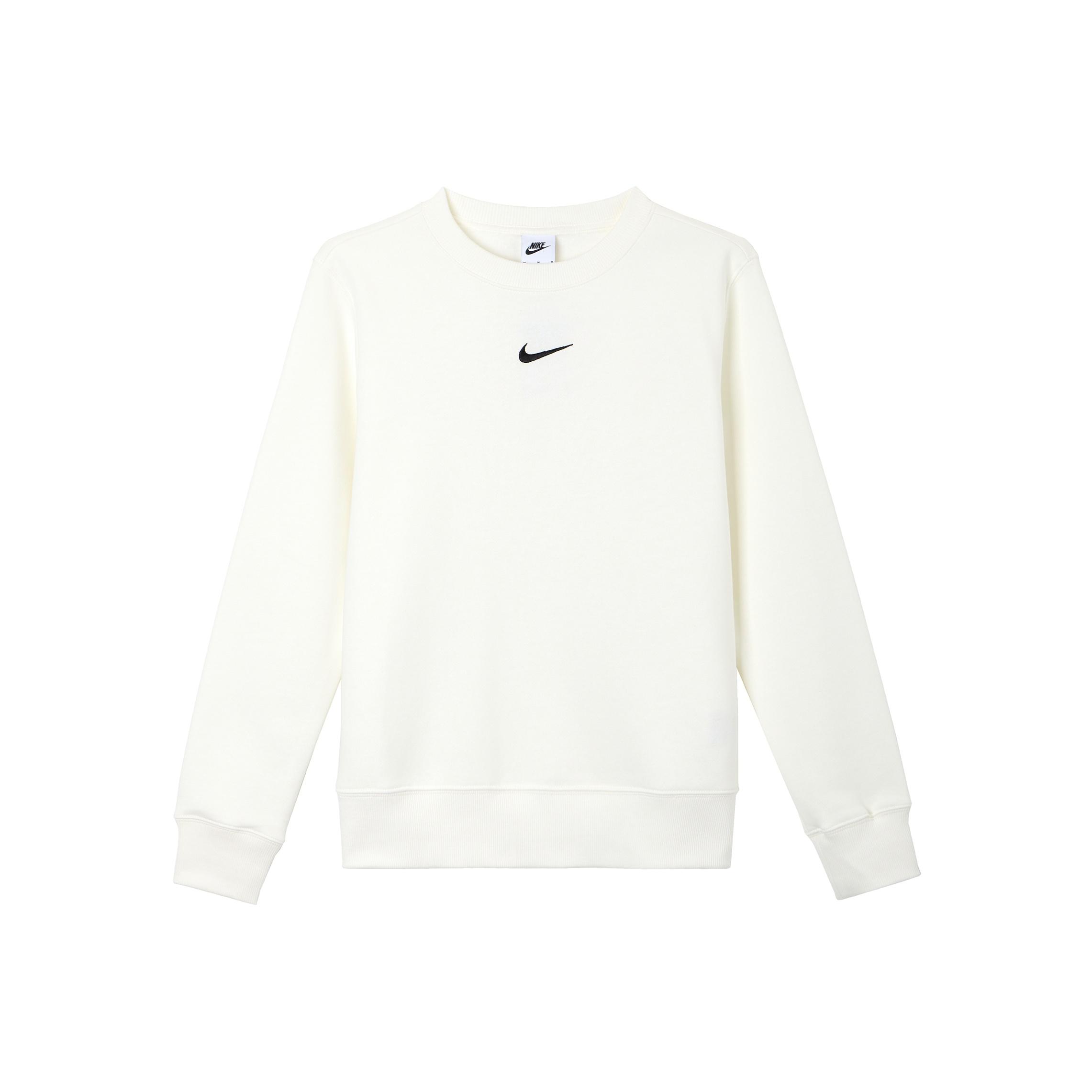 

New Nike Sportswear Phoenix Fleece Sweatshirt Women s Canvas White/Black DQ5752-133 L