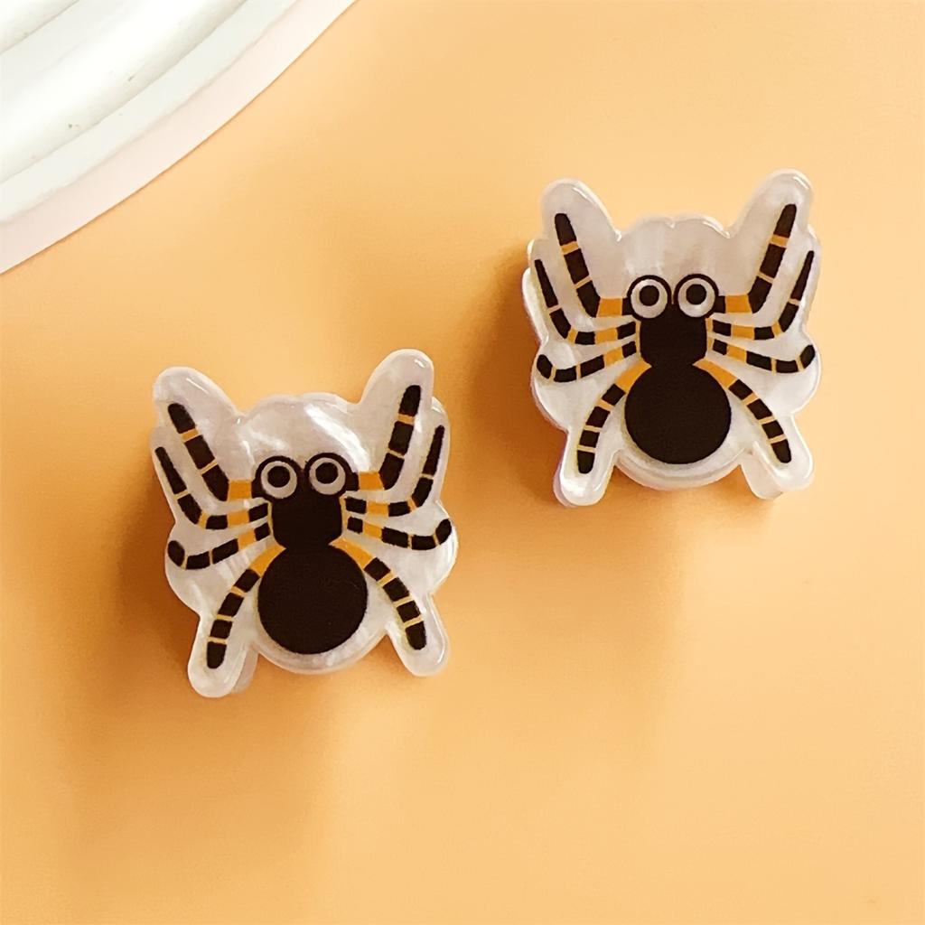 2pcs Halloween party personality funny bat pumpkin spider small grab clip niche fashion versatile braided hair accessories