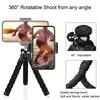 Flexible Sponge Tripod with Wireless Remote Control Phone Clip Holder Adjustable Selfie Stick Tripod
