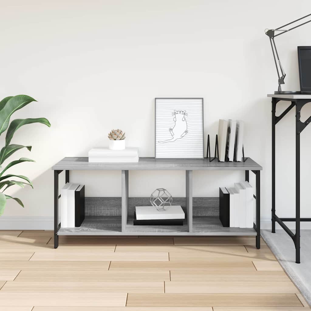 Bookshelf Grey Sonoma 102 x 32 x 40.5 cm Particleboard
