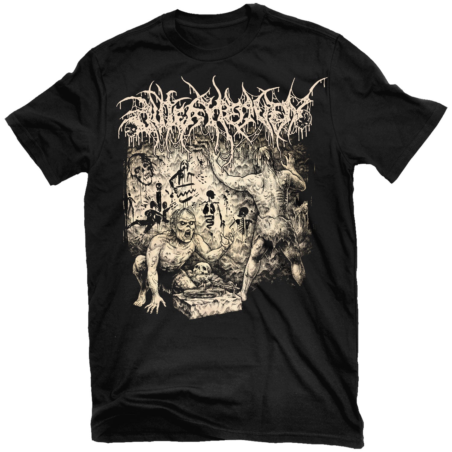 Outer Heaven Realms Of Eternal Decay Rock Band Graphic Tee Cotton Round Neck Casual Unisex Tshirt Summer Top S