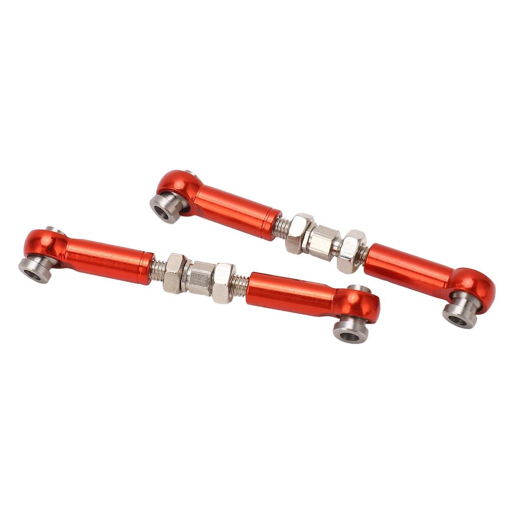2PCS RC Steering Link Rod Servo Pull Linkage Arm Aluminium Alloy RC Car Parts for MJX 14210 14209 16208 16209 1 14 Red