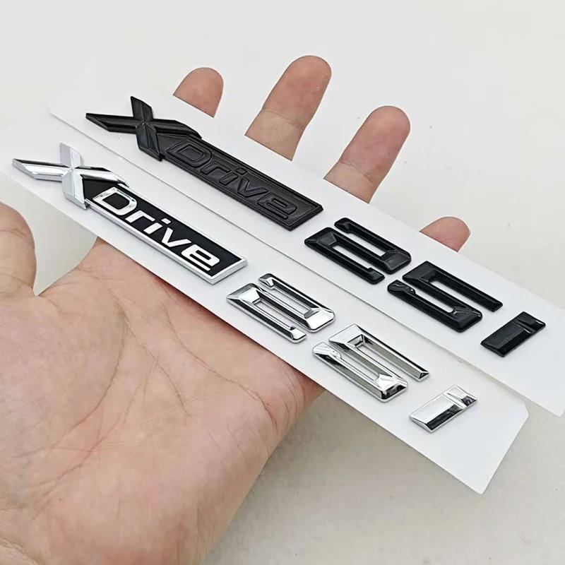 3D ABS Car Styling Logo XDrive 25i 25d Badge Rear Trunk Emblem Side Door Sticker For BMW X2 X3 XDrive Auto Accessories Zw5
