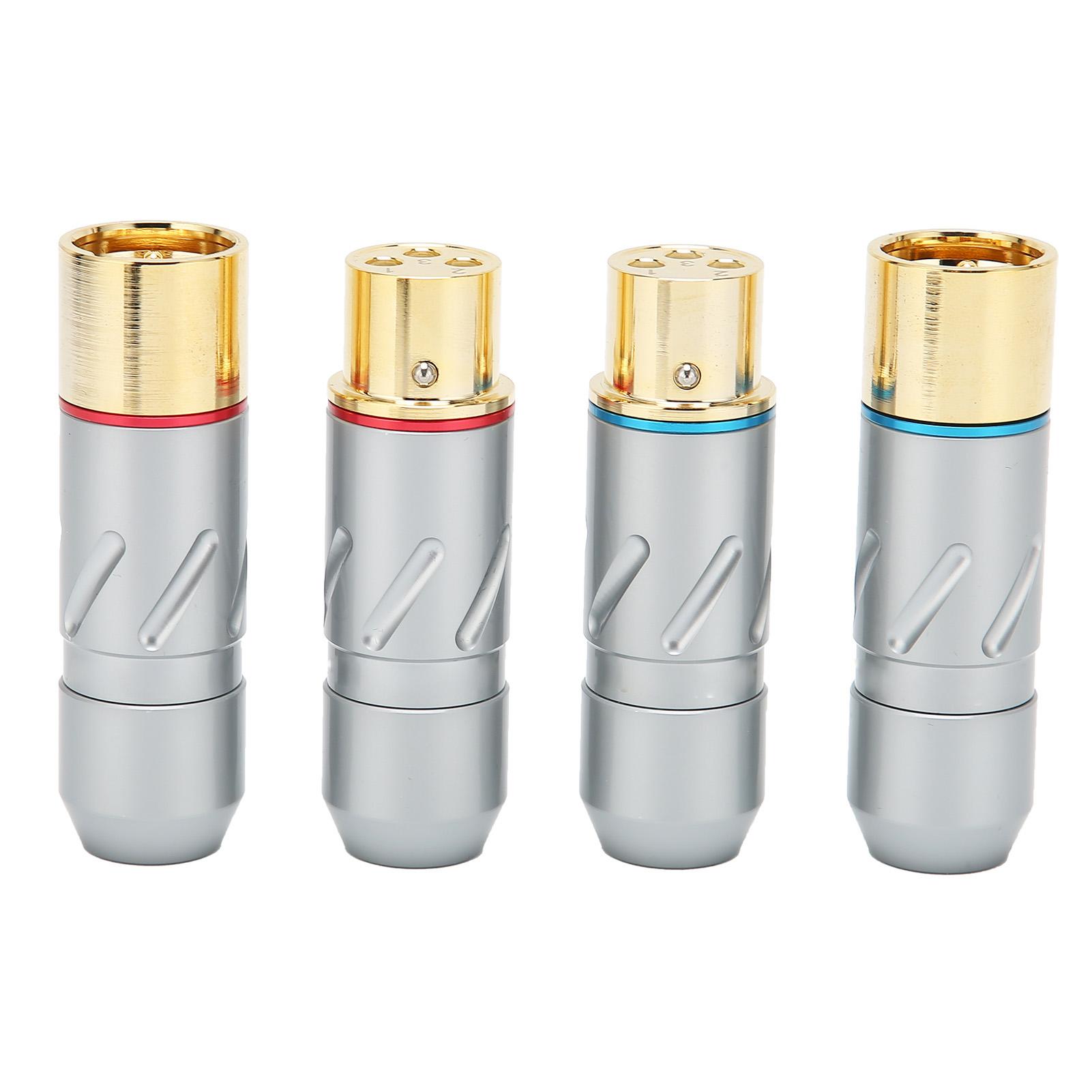 

Monoso 3‑Core XLR Microphone o Cable Plug Pure Copper 24K Gold Plating Microphone Cable Plug