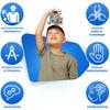Educational constructor electronic robot with battery, for teaching robotics and experiments, with solar battery and motor