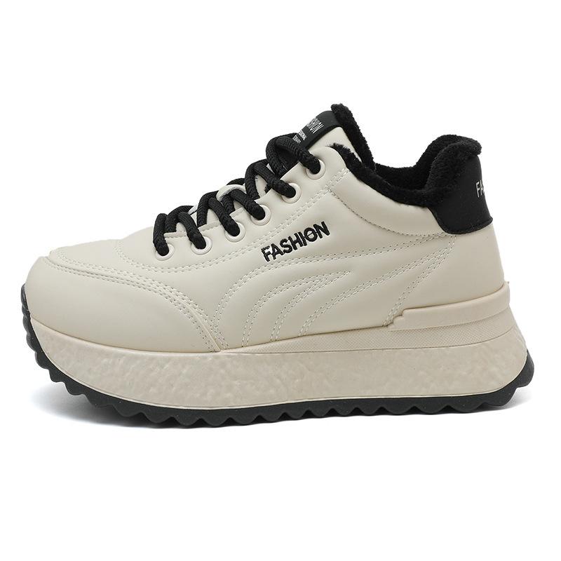

BN high-top cotton shoes, winter velvet little white board shoes, new thick-soled heightening, student sports and leisure 35