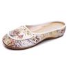 [Full House of Flowers] Spring and Summer Women's Ethnic Style Home Embroidered Slippers Fashion Sandals Women's Inner Height Increasing Slippers Wome
