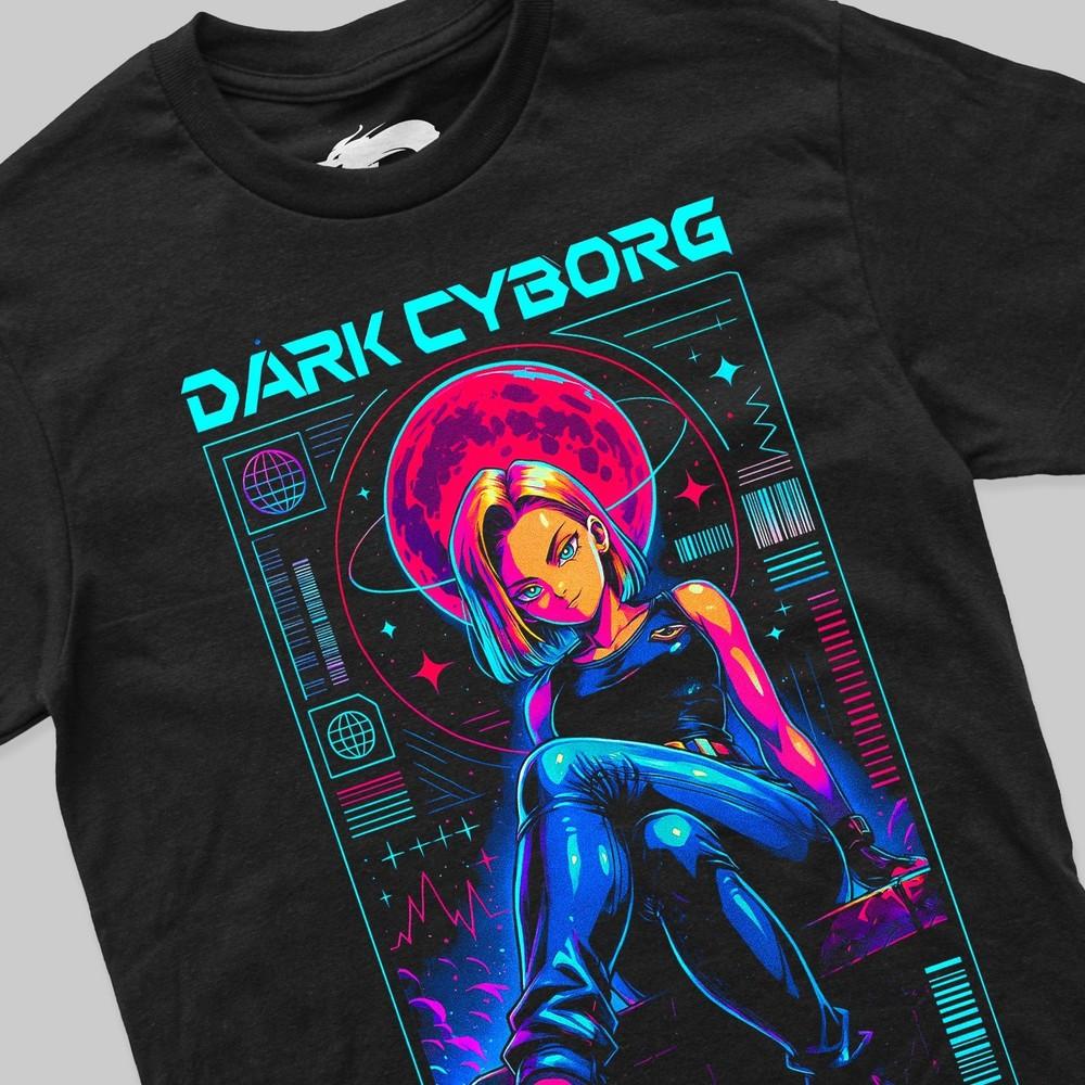 

Dark Cyborg T-Shirt C18 Dragonball Z Anime Son Goku Gift Men s Tee 3XL