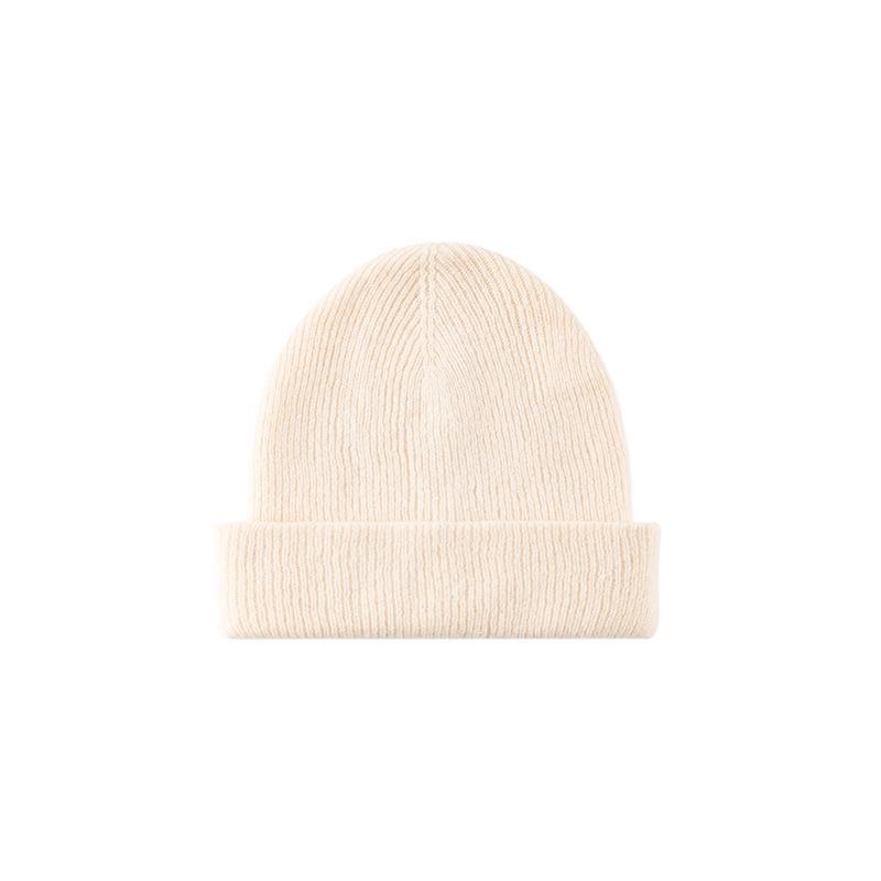 Premium Korean-Style Women's 100% Wool Knit Hat, Thickened for Warmth, Perfect for Autumn and Winter