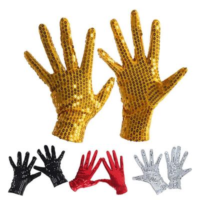 Gothic Belly Iatin Dancing Dancing Gloves Club Handwear Shining Sequins Gloves Performance Mittens