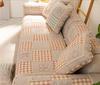 Korean Style Spliced Fabric Bow Sofa Cover Slip Resistant Slipcover Seat Sofa Towel Dust Cover Towel Couches For Living Room