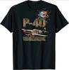 WWII US Air Force P40 Warhawk Fighter TShirt 100 Cotton ONeck Summer Short Sleeve Casual Mens Tshirt Size S3XL