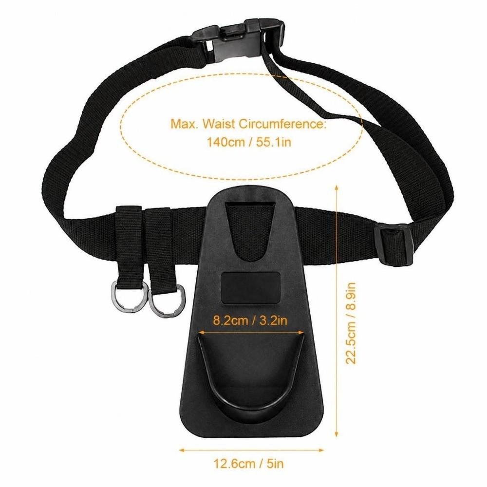 ABS EVA Fishing Rod Support Belt Adjustable Strap Fishing Pole Waist Belt  For Fishing