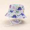 Children dinosaur boys and girls cute spring and summer outdoor sunscreen sunshade basin hat infant printed bucket hat