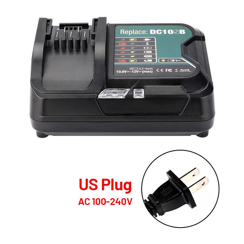 DC10SB Fast Lithium Battery Charger for Makita DC10WD / DC10WC / BL1015 / BL1016 / BL1021B / BL1041B 10.8V 12V LED Charger