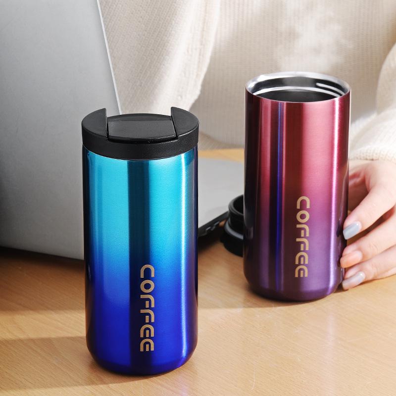 304 Stainless Steel Double-Layer Insulated Portable Coffee Cup for Car and Outdoor Use