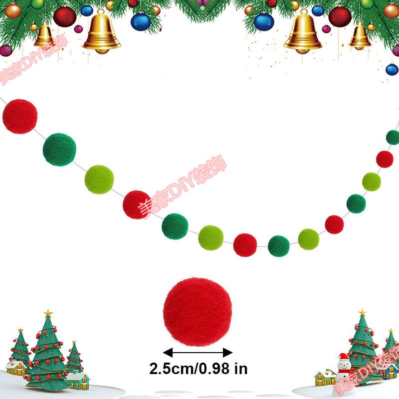 Christmas Theme Jewelry Store Decoration: Felt Garland & Tree Banner for Wall