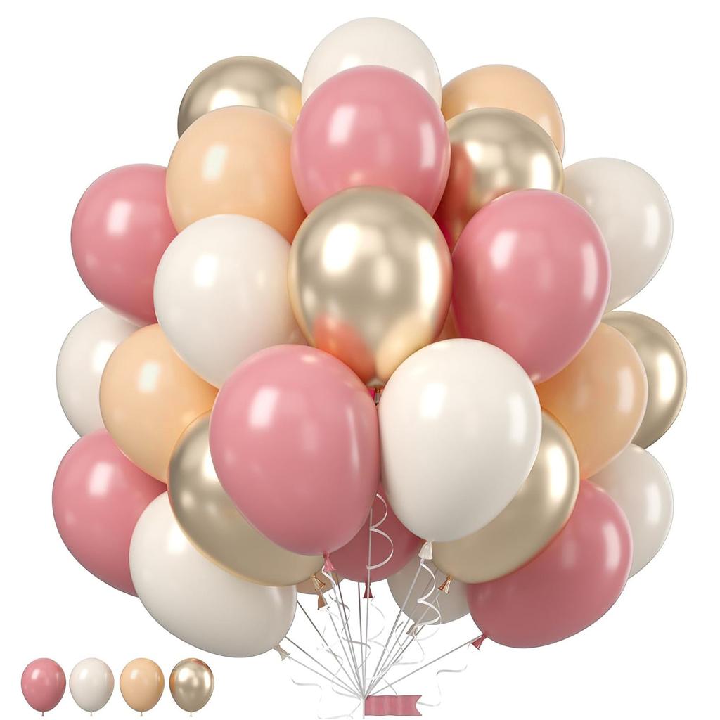 12inch 50pcs multi-color balloon set, suitable for weddings, birthdays, themed parties, pre wedding parties, family gatherings