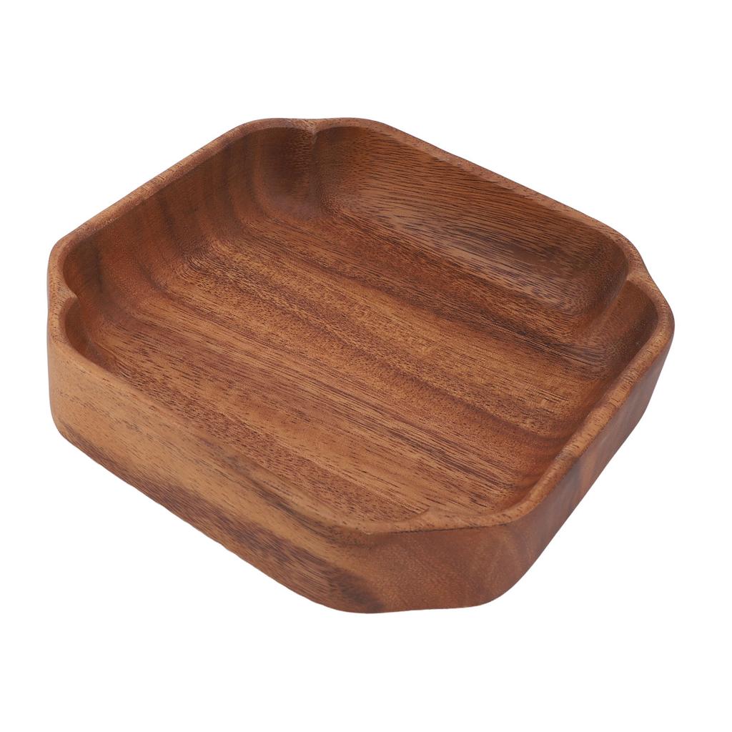 Träbrickor Serveringsfat Miljövänliga Multifunktionella Brickor Heminredning för Sallad Dessert Frukt