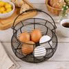 Small Egg Basket Vintage Woven Storage Stand with Handle Counter Egg Holder for Kitchen Picnic Farmhouse Harvest Easter
