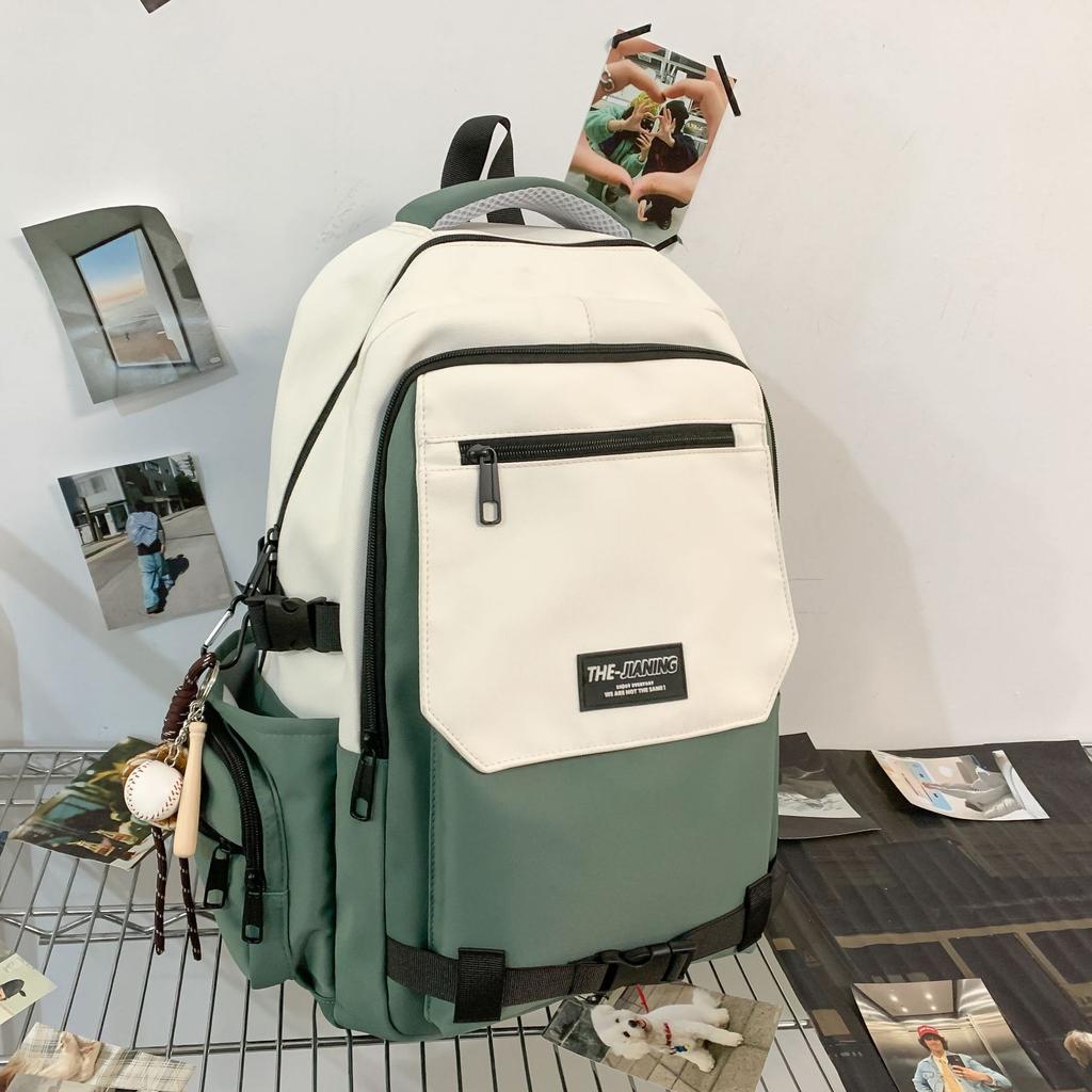 School bag Korean version ins tooling trendy cool teen multi-compartment leisure travel back