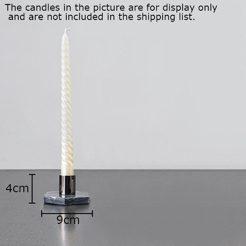 Креативный полигональный мраморный подсвечник, романтический подсвечник для обеденного стола, украшения для стола, орнаменты, горелка для воска, подсвечники Excluding candles&1Pc