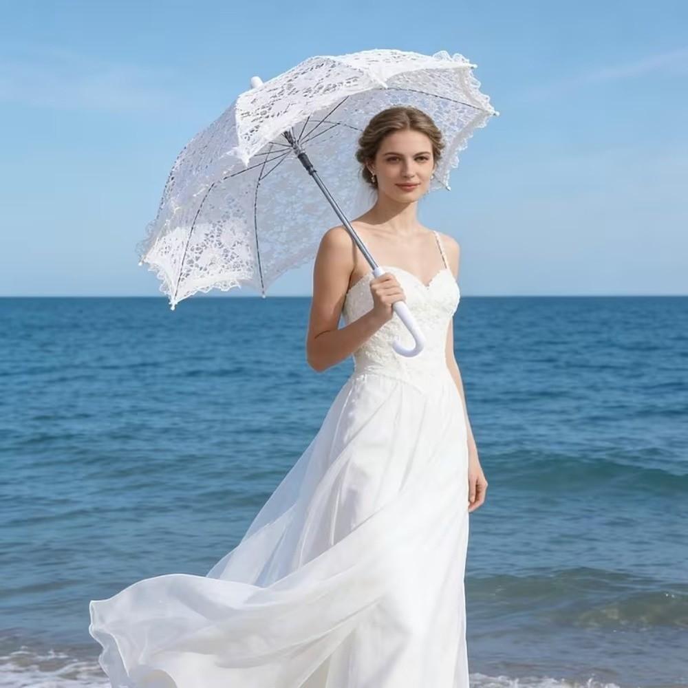 Hollowed Out Women's Lace Umbrellas Lolita Bride Prop Umbrella Photography Props