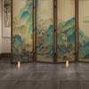 Beige Wooden Room Divider Stand Base for Home Screen Support