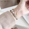 French Style Pearl Metal Chain Band for Apple Watch 11, iWatch 10987E, Huawei GT6, Xiaomi 9