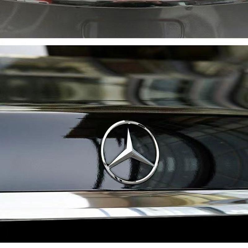 CSF1 9CM ABS Rear Trunk Emblem Badge Sticker Replacement Fit Mercedes Benz C180 E320 A200 CLA CLK CLS ML W164 W203 W204 W168 S320