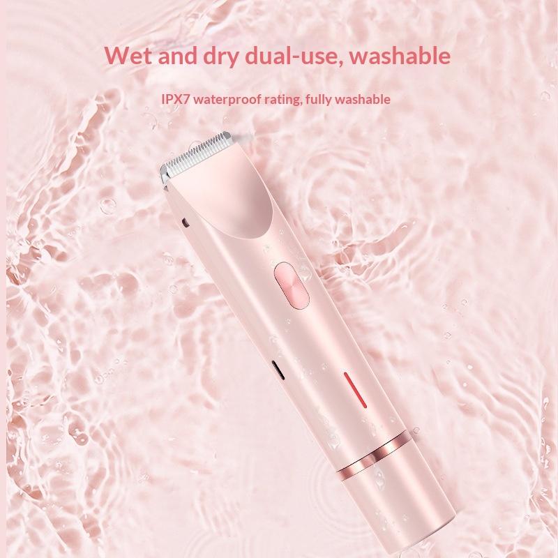 Women'S Bikini Trimmer, Electric Shaver, Dual Head Electric Razor, Two-In-One Women'S Body Shaver Waterproof Wet