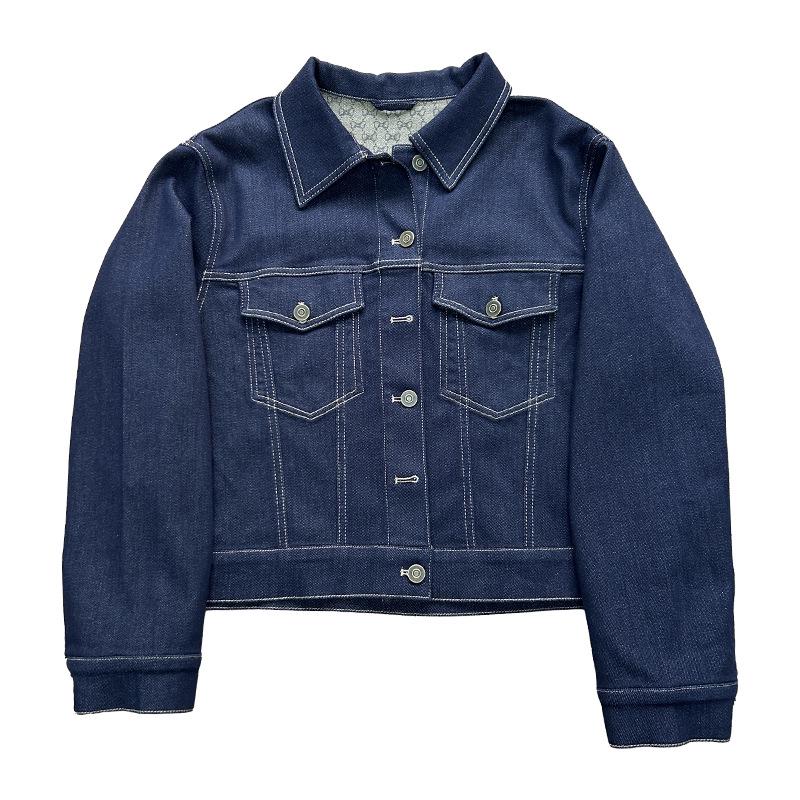 Xin Ge 2025 Spring Anti-Fade Retro Loose Women s Denim Jacket - Korean Style Casual Top L синий