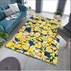 Minions Themed Round Rug Cartoon Flannel Carpet Non-Skid Floor Mat Children Playroom Bedroom Home Decor