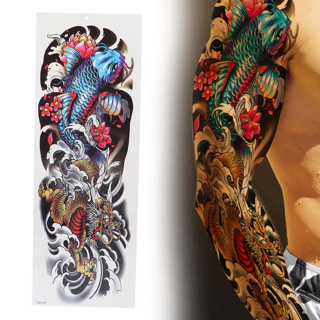 Waterproof Full Arm Tattoo Sticker Unisex Exquisite Pattern Temporary Tattoo StickerTQB‑087