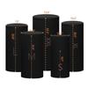 Elegant Cylinder Pedestal Stand Covers for Party Decoration 5pcs Elastic Polyester Material Wide Compatibility and Remove