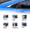 For Honda Civic 10th Gen 2016- Sedan Rear Side Window Louvers Air Vent Scoop Shades Cover Trim Blinds Carbon Car Accessories