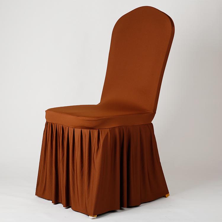 Pleated Elastic Chair Cover for Weddings, Restaurants, and Banquets