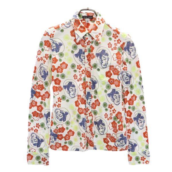 

OZONE ROCKS made in Japan Japanese pattern Long sleeve shirt S Women Used