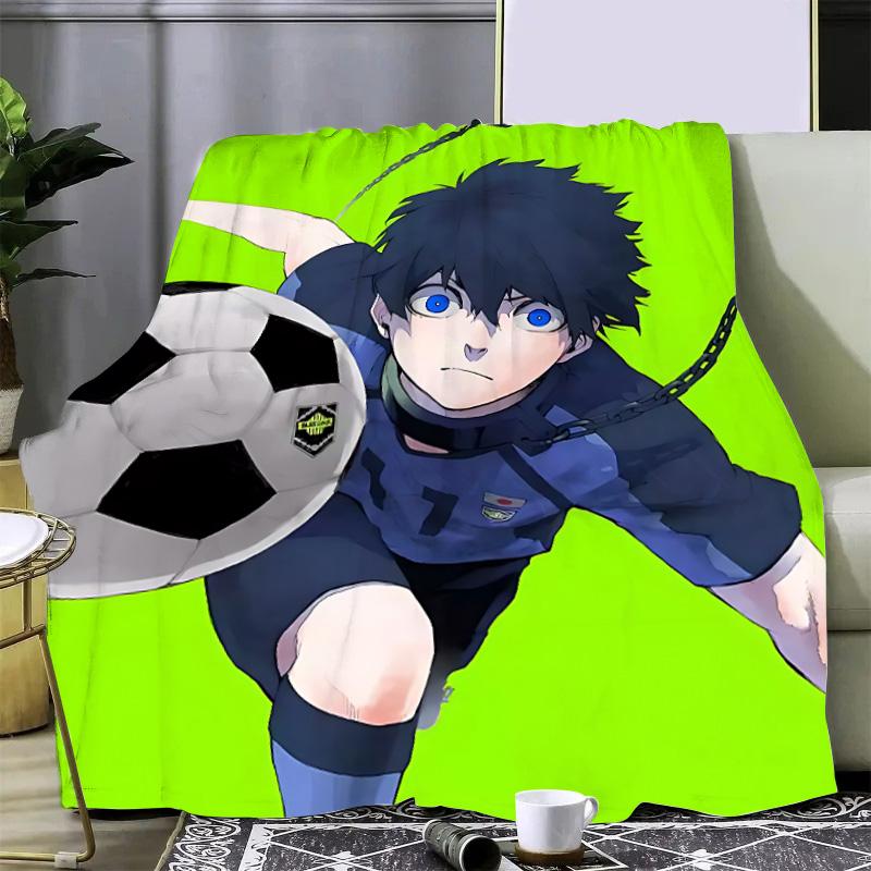 Koc z nadrukiem anime Blue Lock Japonia Koc piknikowy Ciepły koc Miękki i wygodny koc Dom Podróż Prezent urodzinowy