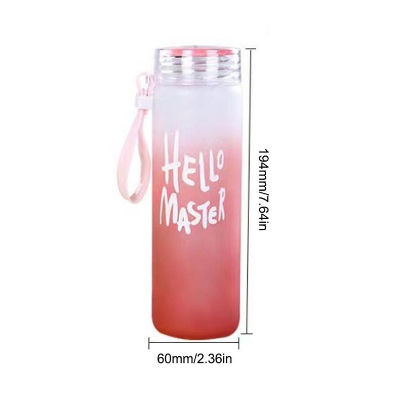 Sport Water Bottle 500Ml Outdoor Travel Leakproof Drinkware Sublimation Blank Gradient Frosted Glass Drink Bottle