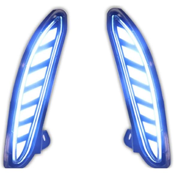 DRL For Toyota Venza 2021 2022 2023 2024 With Turn Signal Yellow Led Daytime Running Light Front Bumper Fog Lights Driving Lamp Blue Night Light