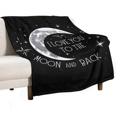 I Love You To the Moon and Back Throw Blanket Wednesday Winter Beds Comforter Plaid Blankets