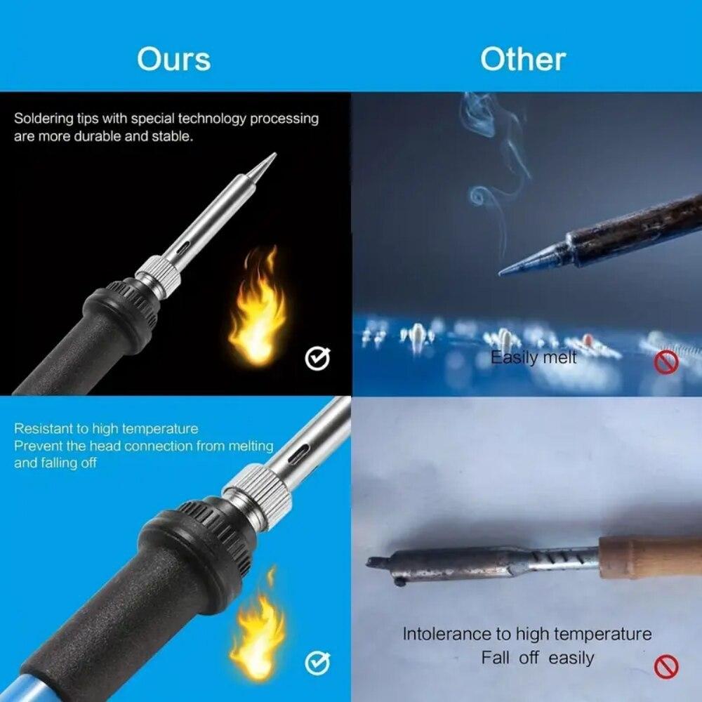 Adjustable Temperature 60W Electric Soldering Iron 220V Multifunctional Welding Solder Rework Station Heat Repair Tools