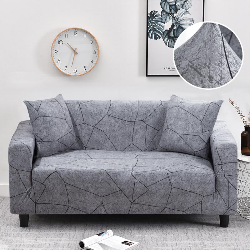 Bedruckter Sofabezug, Stretch-Couchbezüge, Loveseat-Schonbezüge für 2-Sitzer-Kissen, Couch, waschbar, Wohnzimmer-Möbelschutz