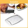 Premium Edelstahl Truthahnplatte mit modernem quadratischem Design zum Braten und Grillen