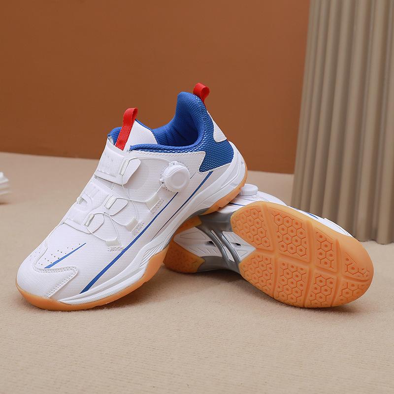 Professional badminton shoes men's volleyball shoes women's rotating buckle table tennis shoes non-slip wear-resistant tennis training shoes sports